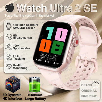 For IOS Watch Ultra 2 SE Men Women Smart Bracelet 1000Mah Battery GPS AMOLED Display Bluetooth Call Sport Waterproof Smart Watch
