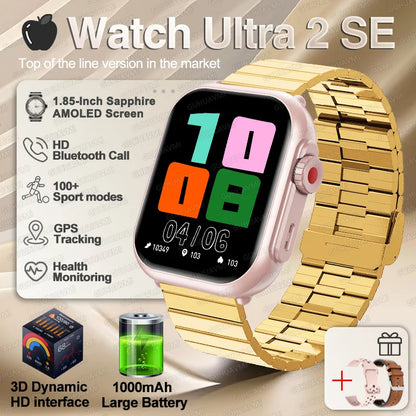For IOS Watch Ultra 2 SE Men Women Smart Bracelet 1000Mah Battery GPS AMOLED Display Bluetooth Call Sport Waterproof Smart Watch